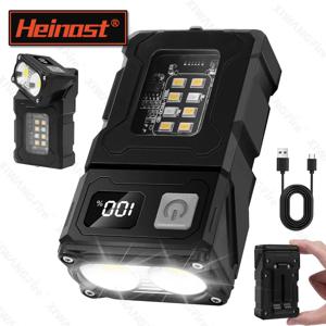 휴대용 LED 손전등 캠핑 하이킹을 위한 COB 측면 비상 조명이 있는 슈퍼 밝은 미니 충전식 LED 테일 자석 토치