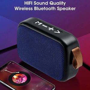 미니 블루투스 스피커 야외 무선 HiFi 스테레오 스피커 MP3 플레이어 서브우퍼 휴대용 FM 라디오 지원 SD TF 카드 지원