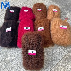 아프로 킨키 컬리 4C 인모 헤어 익스텐션 30g 50g/팩 노 웨프트 브라질리언 레미 벌크 락스 마이크로 트위스트 브레이딩 헤어 10-18인치