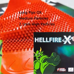 Hellfire 탁구 고무 OX 독일 슈퍼 중간 입자 긴 뾰족한 OX 소프트 탁구 고무 독특한 스핀 특성