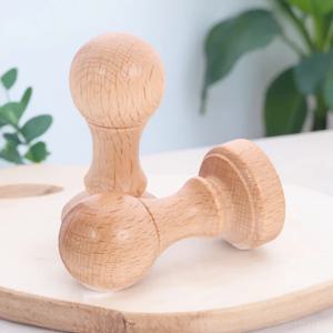 2개입 나무 도장 블랭크 조각 DIY 공예 도구 스크랩북 선물 가방 수제 카드 저널 플래너 스탬핑 용품