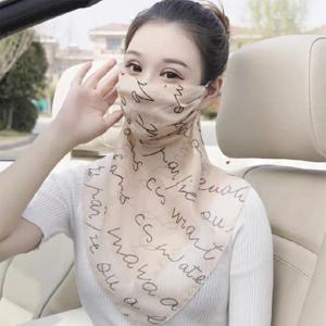 여성용 실크 인기 자외선 차단 마스크, 100% 뽕나무 실크 넥 베일, 통기성 얇은 섹션 자외선 차단 햇빛가리개 페이스 마스크, 여름