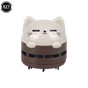 미니 핸드 헬드 데스크탑 진공 청소기 휴대용 USB 충전식 클리너 만화 모양 지우개 Dander 색종이 청소 브러시