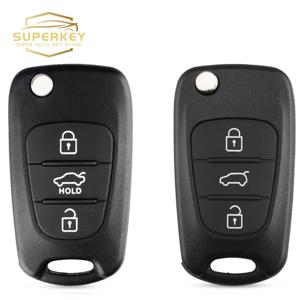 현대 I20 I30 IX35 I35 기아 K2 K5 리오 3 Picanto Ceed Cerato Sportage 플립 원격 자동차 키 쉘 케이스 3 버튼