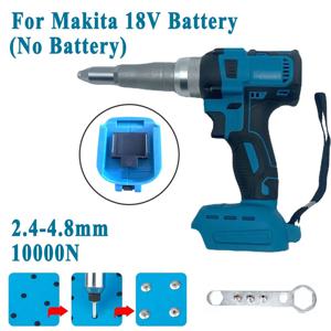 Makita 18V 배터리 용 브러시리스 전기 리베 터 건 (배터리 없음) 강력한 스크루 드라이버 2.4-4.8mm 자동 리벳 팅 도구