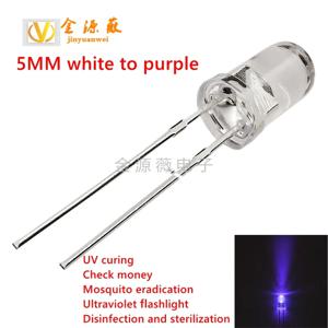 보라색 빛 지폐 검사 램프, UV 경화 네일 아트, UV 모기 킬러, 모기 트래핑, LED 램프 비드, 395nm F5, 5mm, 3mm, 10