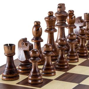 32 Pieses 나무 체스 표준 토너먼트 Staunton Wood Chessmen 8cm 킹 높이, 체스 조각 전용 보드 없음