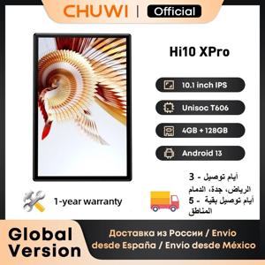 CHUWI Hi10X Pro 10.1인치 800*1280 IPS 스크린 Unisoc T606 4GB 램 128GB 저장용량 태블릿 2.4G/5G 와이파이 안드로이드 14 태블릿 PC 7000mAh