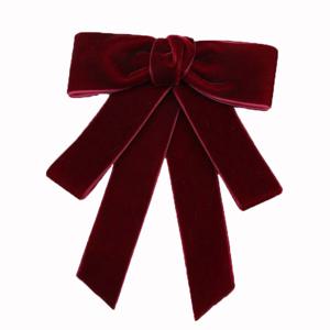 프랑스어 우아한 벨벳 헤어 리본 클립 빈티지 보우 악어 클립 헤어 액세서리 셔츠 브로치 액세서리