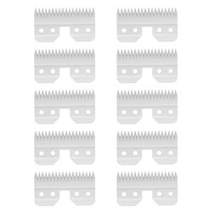 10 개/몫 18 치아 세라믹 커터 개 손질 블레이드 헤어 클리퍼 블레이드 세라믹 커터 애완 동물 손질 가위