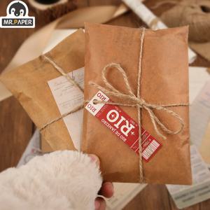 Mr.paper 10 개/대 빈티지 크래프트 종이 봉투 크리 에이 티브 향수 엽서 보관 가방 화재 페인트 봉투 편지 용품
