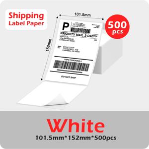 Phomemo 4x6 열 라벨 프린터 용지 100x150mm 팬 폴드 라벨 배송 패키지용 배송 용품 241BT 246S 프린터 사용