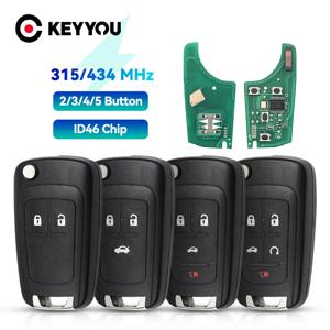 KEYYOU 1PCS 315/433Mhz ID46 PCF7941 Chevrolet Cruze Aveo Epica Lova Camaro Impala Trax Orlando 2/3/4 BTN 용 자동차 원격 키