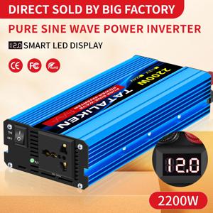 순수 사인파 인버터 1000W-4000W DC 12V AC 220V 50hz 전원 인버터 충전기 어댑터 범용 소켓