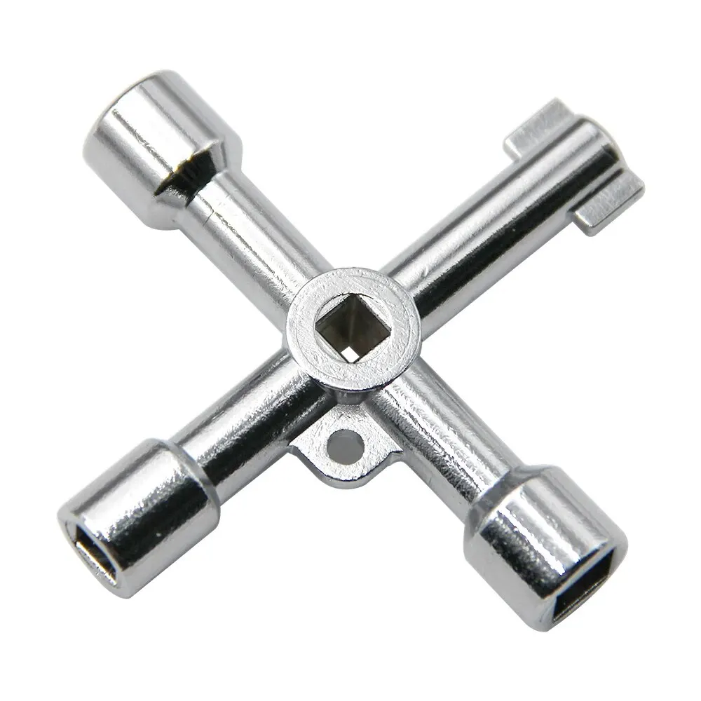 다기능 4-in-1 크로스 휴대용 실버 핸드 드라이버 DIY 소켓 드라이버 헤드 조합