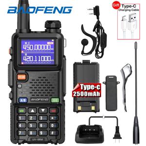 바오펑 UV-5RM 무전기 장거리 무선 복사 주파수 양방향 무전기 타입-C 충전기 업그레이드 UV 5R 풀밴드 트랜시버