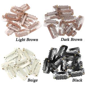 32MM U 모양 가발 스냅 클립 헤어핀 헤어 확장 도구 여성 뷰티 헤어 스타일링 액세서리 금속 핀 가발 씨실 블랙 30pcs
