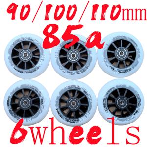 스피드 스케이트 휠 90mm 100mm 110mm 휠 두께 24mm 85A 6개/세트 베어링 포함