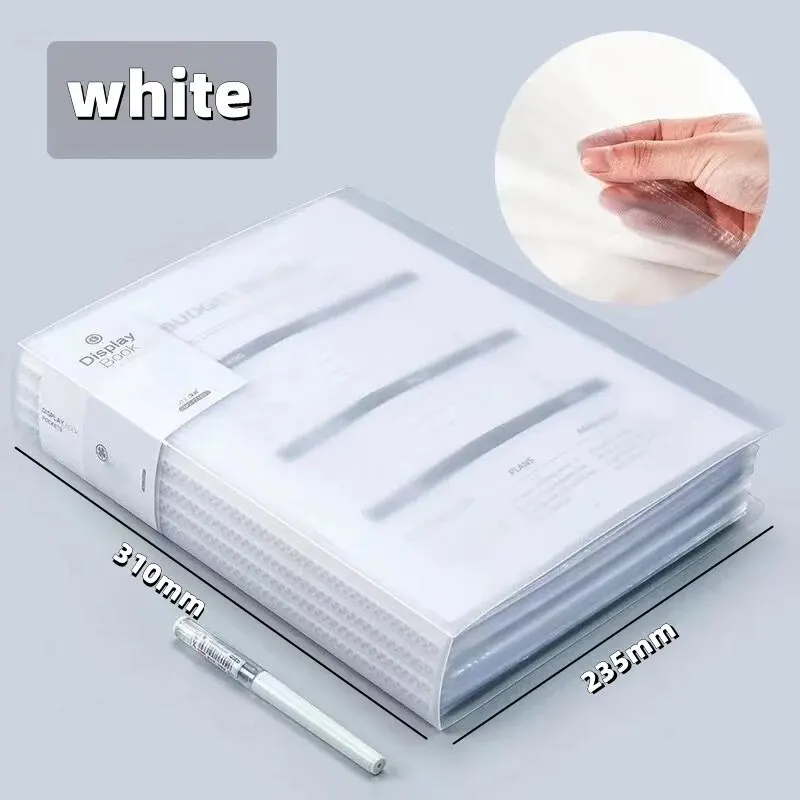 A4 대용량 투명 폴더 용지 보관 다층 파일 관리 투명 도서 문구