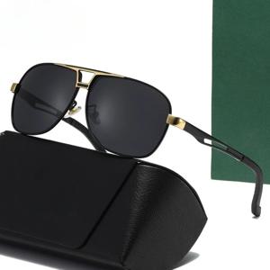 브랜드 디자인 럭셔리 사각 편광 선글라스 남녀 패션 클래식 레트로 드라이빙 낚시 합금 선글라스 아이웨어