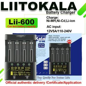 LiitoKala Lii-600 3.7V 3.85V 리튬 이온 18650 1.2V 1.5V Ni MH AA AAA 3.2V/3.65V LiFePO4 충전식 스마트 수리 LED 충전기