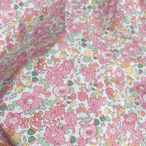 리버티 핑크 꽃 100% 포플린 코튼 원단 디지털 인쇄 바느질 천 드레스 스커트 키즈 베이비 디자이너