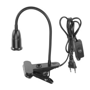 E27 클램프 램프 베이스, EU 플러그, 걸이식 LED 소켓 거치대, 스위치 와이어, 실내 조명 고정장치 부착, 1.7m