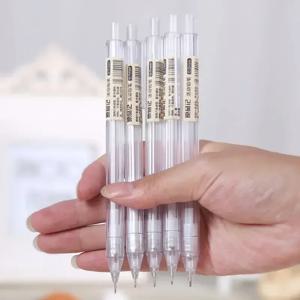 5 개/대 기계식 연필 흰색 간단한 자동 펜 0.5/0.7mm 학생용 학교 용품 사무용품 편지지