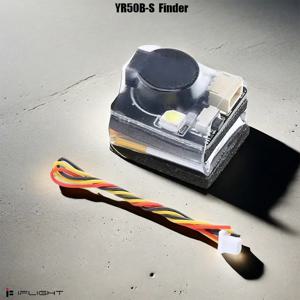 IFlight YR50B_S 파인더 버저 100dB BB 링 LED 조명 알람 FPV 쿼드콥터 및 RC 비행기용 100 데시벨 프로그래밍 가능 BF F7