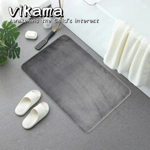 비카마 스펀지 욕실 매트: 빠른 흡수, 부드럽고 미끄럼 방지 욕실 입구 및 집 현관용 러그