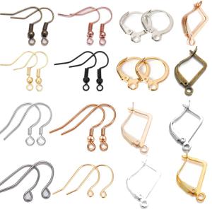 20-100pcs 프랑스어 귀걸이 걸쇠 후크 피팅 DIY 쥬얼리 철 후크 Earwire 귀걸이 결과 용품 만들기