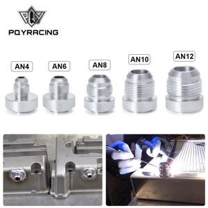 최고 품질의 알루미늄 AN4 6 8 10 12 AN 스트레이트 남성 용접 피팅 어댑터 용접 마개 아질소 호스 피팅 실버