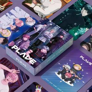 한국 플레이브 레이저 로모 카드, 예준 밤비 은호 하민 만화 캐릭터, HD 포토카드, 팬 컬렉션 선물, 55 개/세트