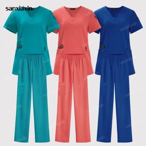 간호 용품 여성용 스크럽 세트, 간호사 액세서리, 의료 유니폼, 부드럽고 편안함, 임상용 작업복, 핫 세일