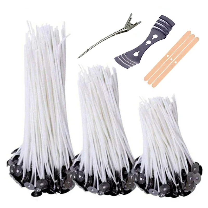 103pcs 왁스 코팅 코튼 캔들 심지 세트 스탠드 원래 무연 캔들 심지 간장 오일 왁스 코어 짠 양초 용품 만들기