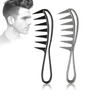 곱슬 머리 넓은 치아 플라스틱 빗 정전기 방지 여성 휴대용 빗 Detangler 곱슬 머리 살롱 미용 빗 마사지