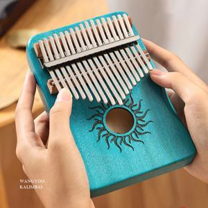 Hluru 17 21 Keys Kalimba 손가락 피아노 Kalimba 엄지 피아노 키보드 악기 Mbira 초보자 음악 애호가 선물
