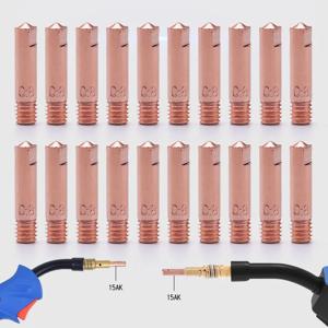 5/10PCS 팁 가스 노즐 MB-15AK M6*25mm 용접 토치 접촉 팁 가스 노즐 0.6/0.8/0.9/1.0/1.2mm MB-15AK 14AK MIG/MAG 부품용