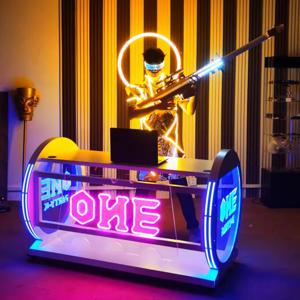 바 Dj Djing 테이블 Ktv 파티 박스, 아크릴 LED 발광 콘서트 나비 비터 테이블, 맞춤형