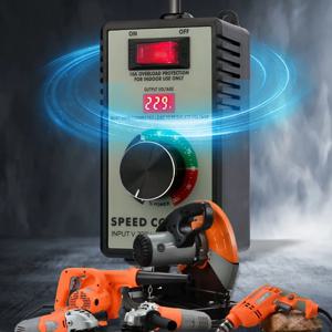 220V 4000W 모터 속도 조절기 전기 라우터 배기 팬 그라인더 드릴 가변 전압 조절 스위치 LED 디스플레이