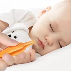 아기 비강 족집게 아기 코 청소 족집게 둥근 머리 코 부거 피커 귀 청소기 클립 도구 귀 왁스 리무버