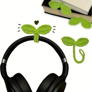 1피스 손으로 짠 크로셰 잎 새싹 - 다용도 크로셰 액세서리 및 DIY 공예 면사, 이상적인 코너 북마크