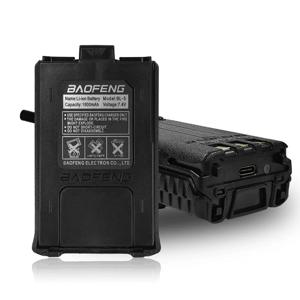 Baofeng UV5R C타입 충전기, 리튬 이온 배터리, 1800mAh 라디오 액세서리, UV-5R 양방향 라디오 자동차 충전기, USB 케이블 워키토키