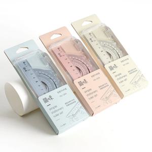 보관 상자 포함 알루미늄 눈금자 세트, 드래프팅 세트, 스트레이트 눈금자, 각도기, 학생 측정 눈금자 세트, 다기능 세트, 4 개