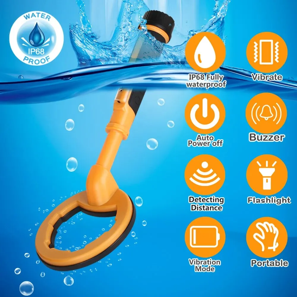 새로운 펄스 다이빙 수중 탐지기 금속 검색 탐지기 2 In 1 보물 검색 기계 30m 원형 프로브 Pinpointer