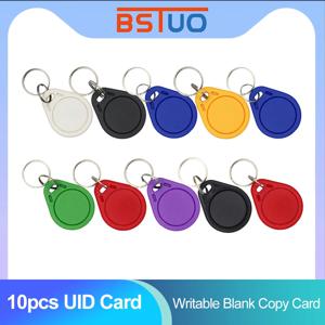 UID KeyFob 13.56MHz 블록 0 섹터 쓰기 가능 IC 카드 클론, 변경 가능한 스마트 Keyfob 키 태그 1K S50 RFID 액세스 제어, 10 개/로트