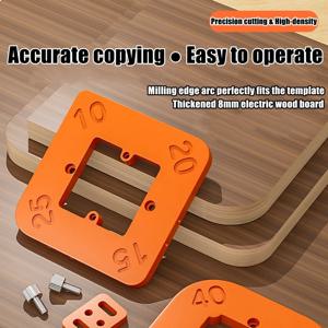 목공 라우터 코너 반경 템플릿 지그, R10 ~ R50 라우팅 곡선 코너 밀링, 원형 라디안 경도 ABS 도구