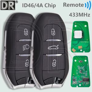 DR ID46/4A PCF7945/53 푸조 208 301 308 508 3008 5008 시트로엥 C3 C4 C4L C5 피카소 DS5 DS6 용 433MHz 근접 자동차 원격 키