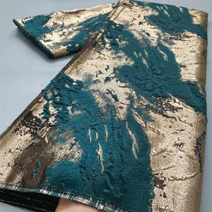 브로케이드 패브릭 자카드 레이스 아프리카 고품질 도금 한 레이스 직물 여성을위한 다 마스크 패브릭 웨딩 드레스 바느질, 2.5 야드 4023