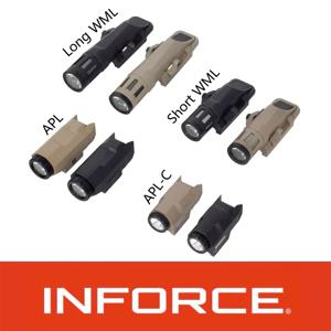 전술 INFORCE WML APL 나일론 소총 권총 총 스트로브 LED 라이트 맞는 20mm 레일 Airsoft 무기 사냥 손전등